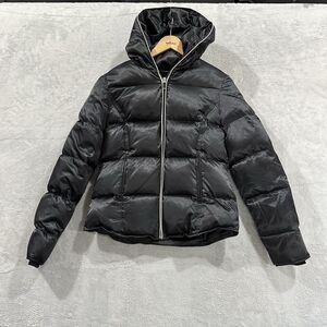 BMW Down jacket Puffer Hooded Quilted Women Large‎ Activewear Black